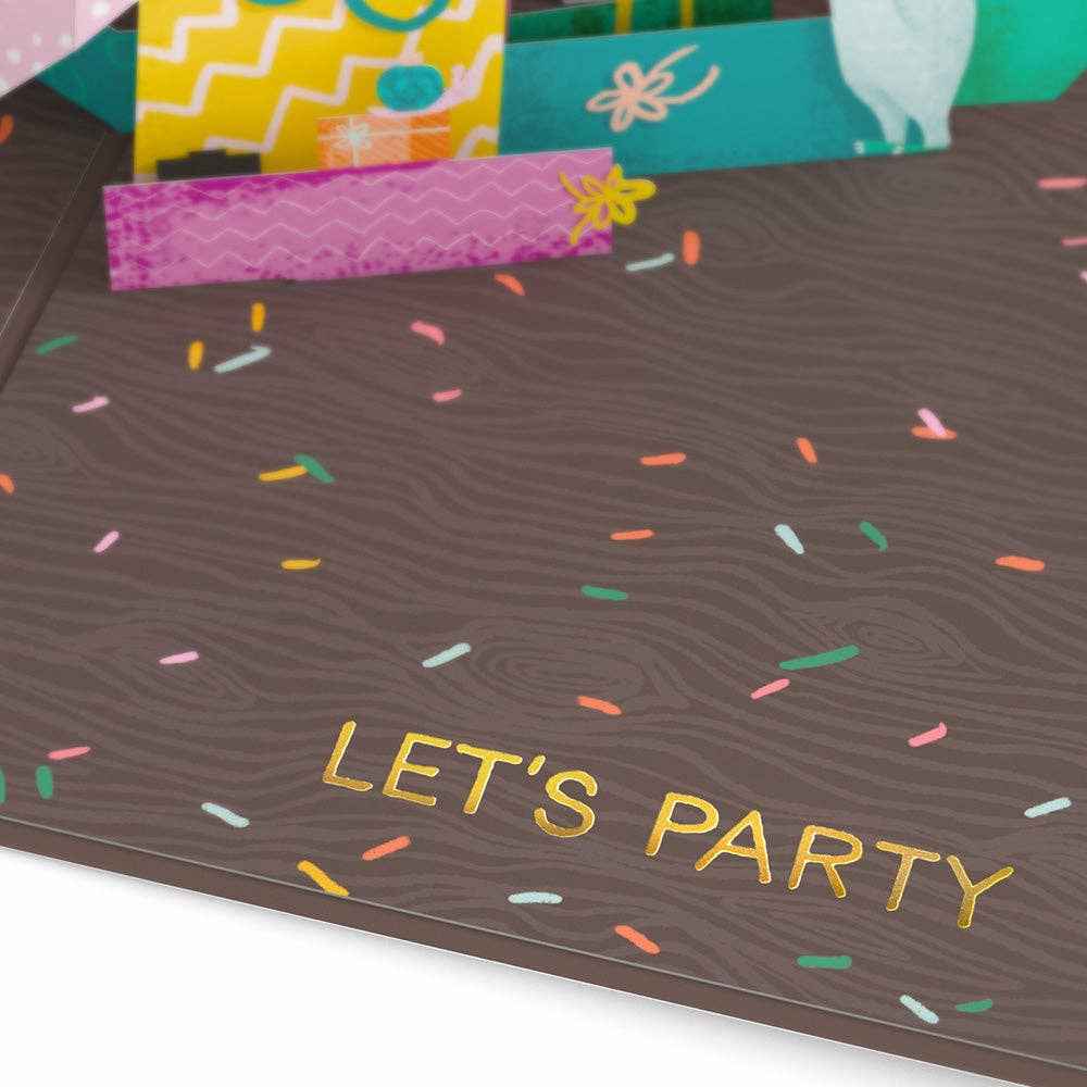 5x7" Party Animals Birthday Pop-Up Card