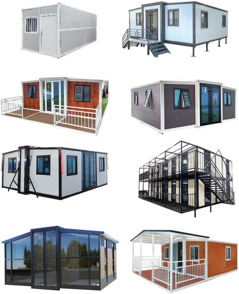 Tiny Home for Sale，20Ft 40FT Prefabricated House for Living Expandable Container House for 2 3 Bedrooms and 1 Fully Equipped Kitchen & Bathroom Modular Portable Design for Off-Grid Living