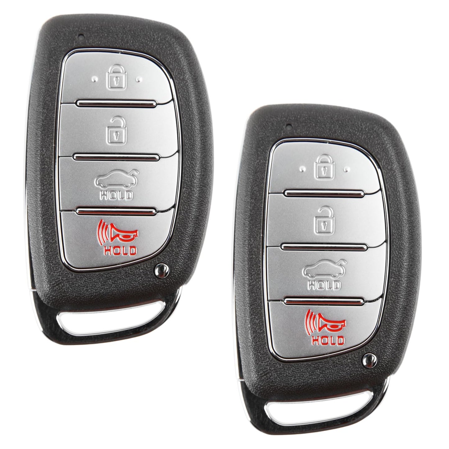 2X Keylessoption Keyless Entry Remote Car Key Fob Control 4-Button Smart Replacement With Uncut Insert For 2016 2017 2018 Hyunda