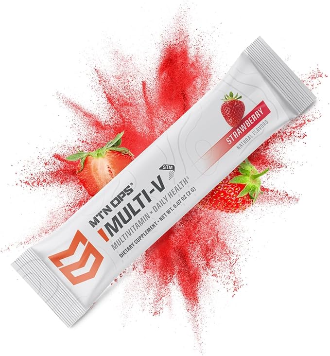 MTN OPS Multi-V, Daily Multivitamin for Women & Men with Immune Support, Safe for Kids, Gluten Free STM Packs, Variety of Flavors, 30 Servings