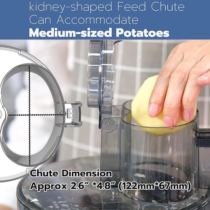 14-Cup French-Fry-Cutter Storage-Drawer Food-Processor - XL Bowl, Large Chute & Storage Drawer, Slicing & Shredding, Chopping & Mixing, For Fries, Cheese, Meat & Veggie Prep, For Home Kitchen