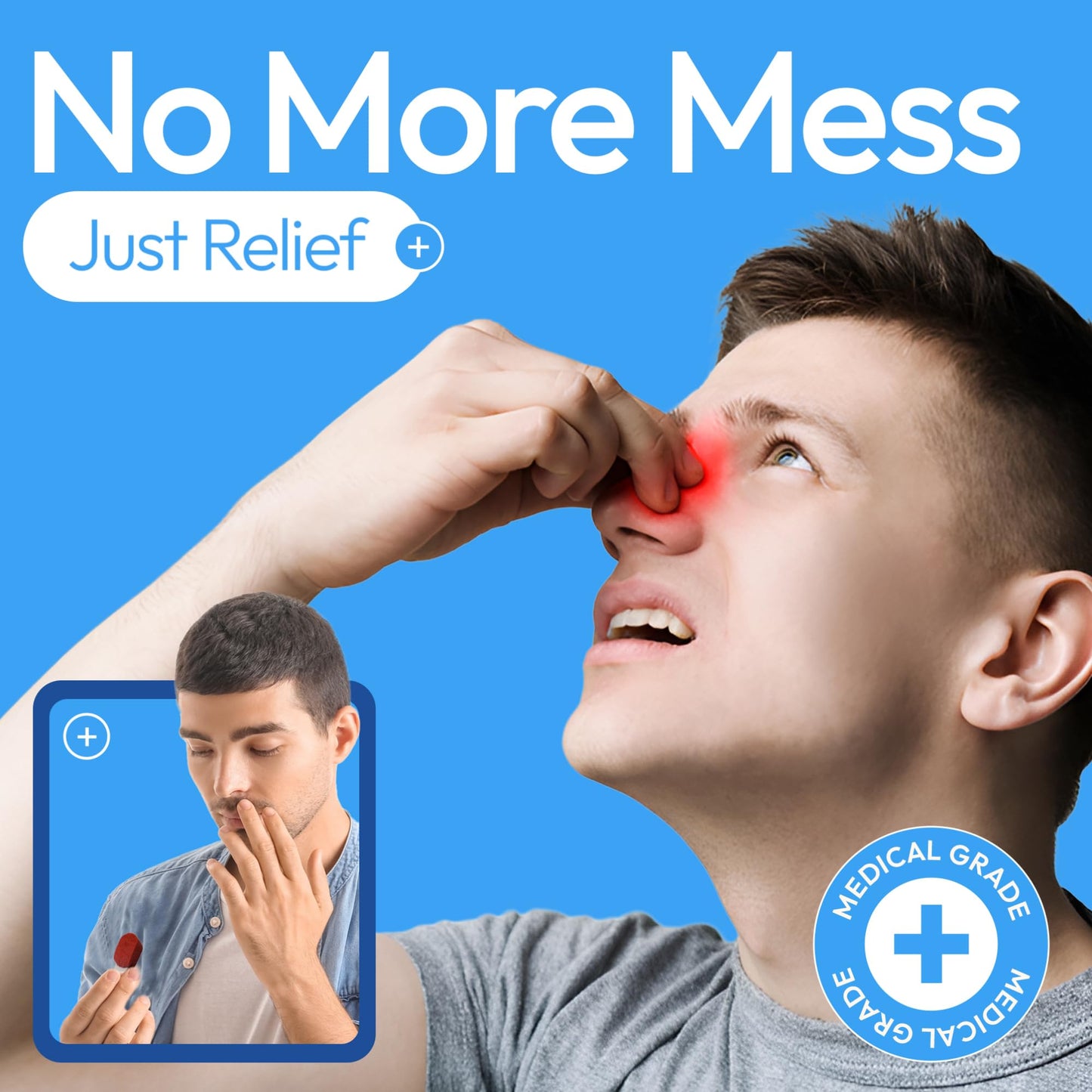 NozeCalm Nose Bleed Stopper - Nasal Plugs for Kids, Adults & Seniors, Instant-Acting Non-Stick Plugs - Disposable Zero-Chemical Bloody Nose Solution for Emergency Supplies & Travel - 6 Counts