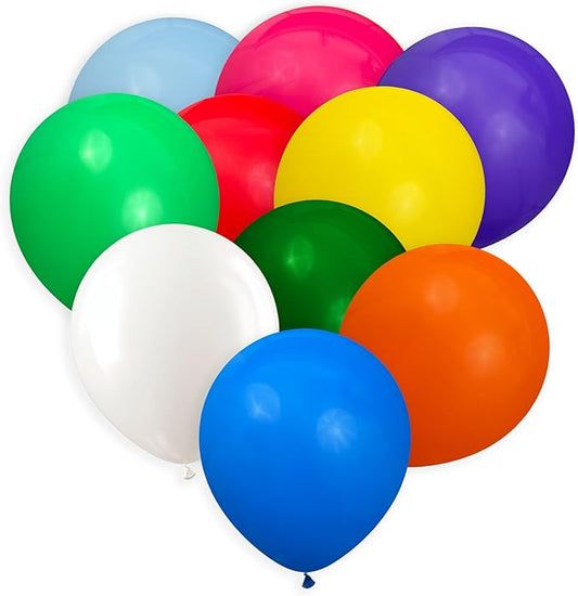 Balloons Assorted Colors, 50 Pack, 12 Inch Rainbow Balloons, 10 Color Balloon Pack For Birthdays, Weddings, Baby Showers, ...
