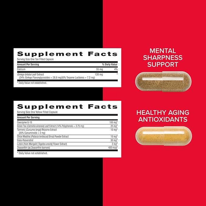 GNC Mega Men 50 Plus Vitapak Program, Convenient Complete Nutrition, 5 Products in 1 Vitamin Pack, Multivitamin, Fish Oil, Mental Sharpness, Ginkgo, Prostate Health, 30 Packets, 30 Day Supply