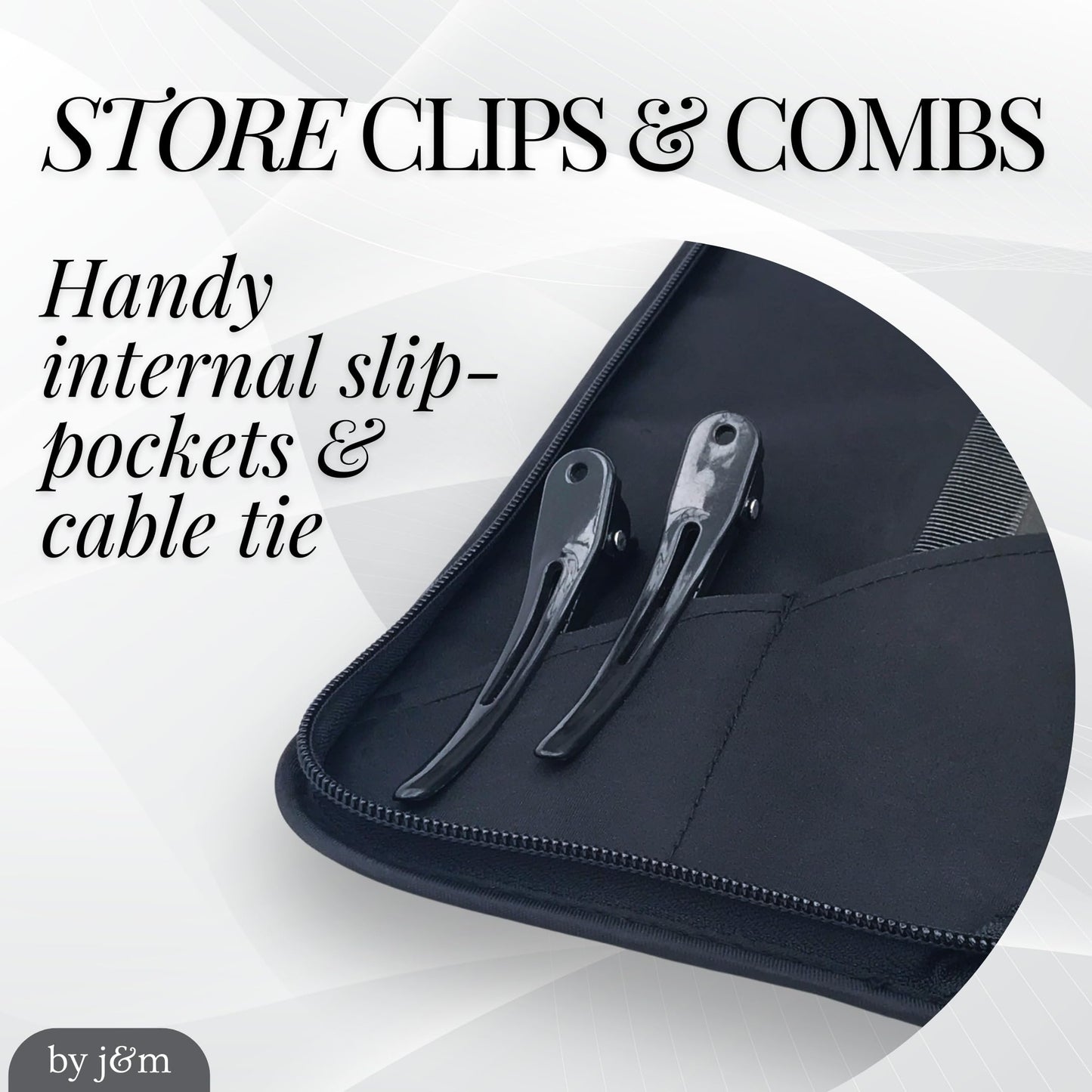 New: Hair Straightener Mat & Pouch by j&m - Enhanced Heat Resistant - Fits ghd, BaByliss & Larger Flat Irons - Zip-Up All-in-One