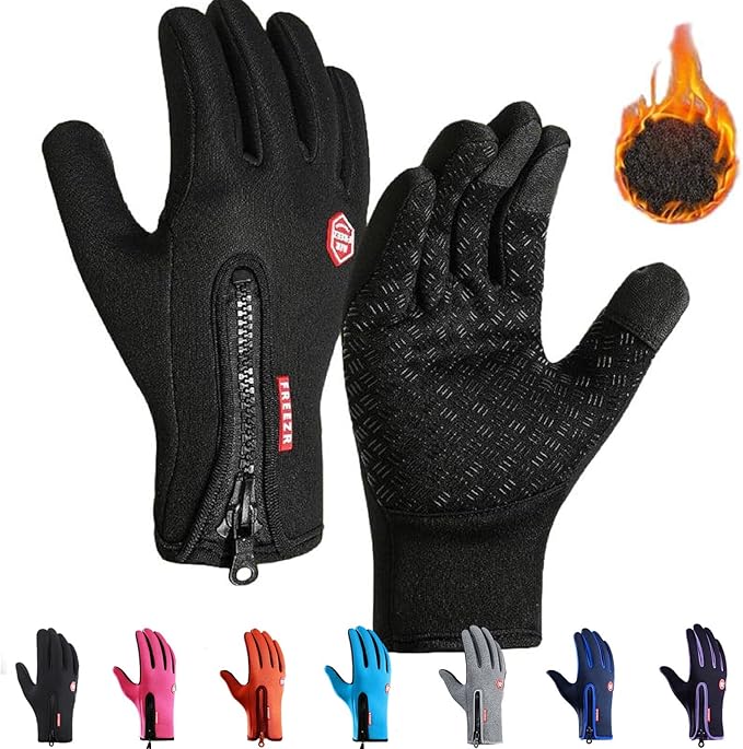 Zureto Cozy Season Gloves for Women Men, Thermal Winter Gloves Touchscreen Waterproof for Cold Weather Work Cycling Runnin...