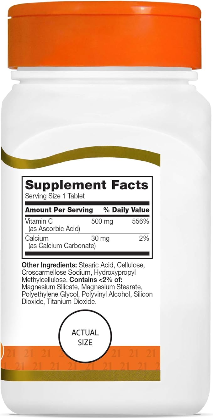 21st Century C 500 Mg Tablets, 110 Count