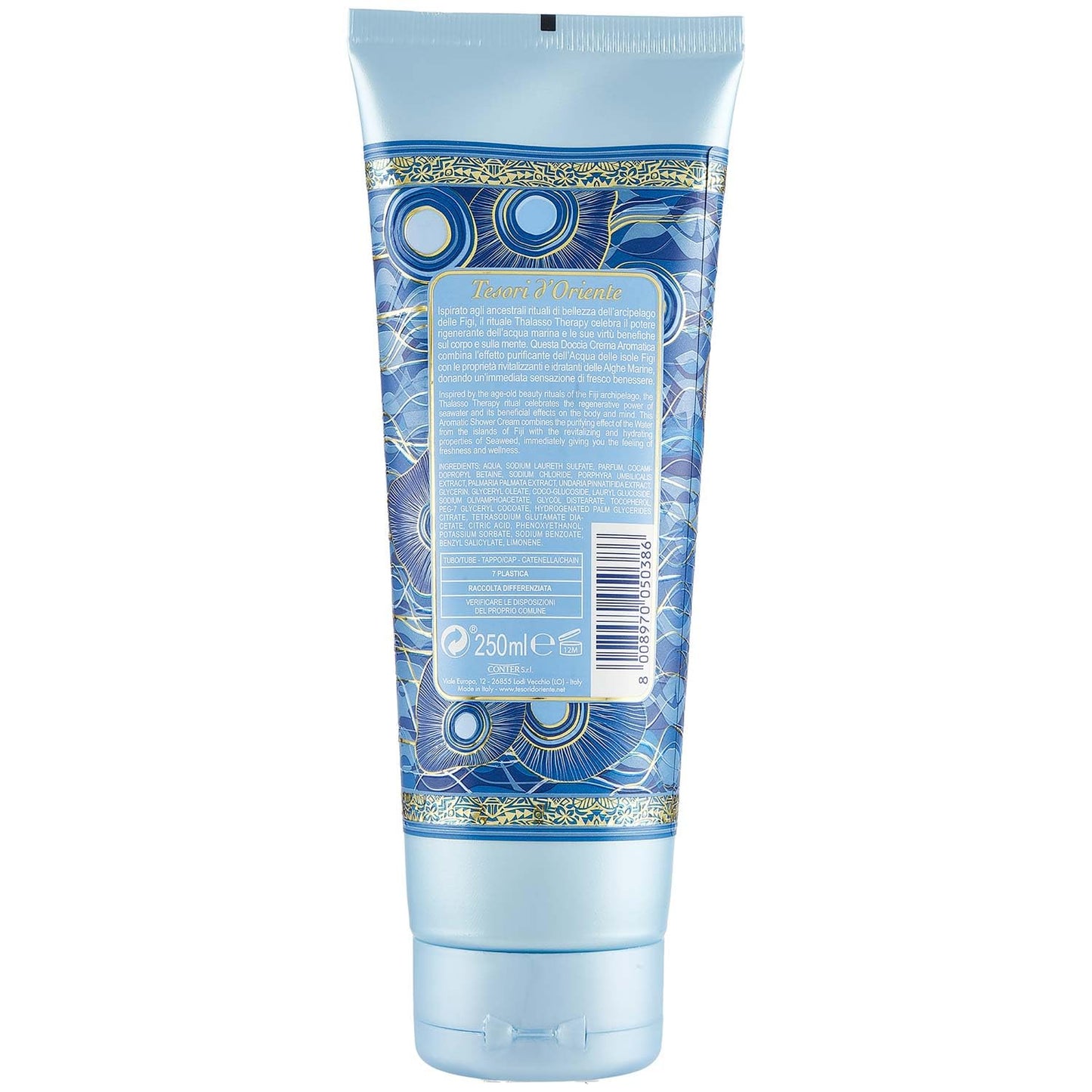 Tesori d'Oriente Thalasso Therapy 250-con Acuqa of Fiji and Seaweed, Yellow, L