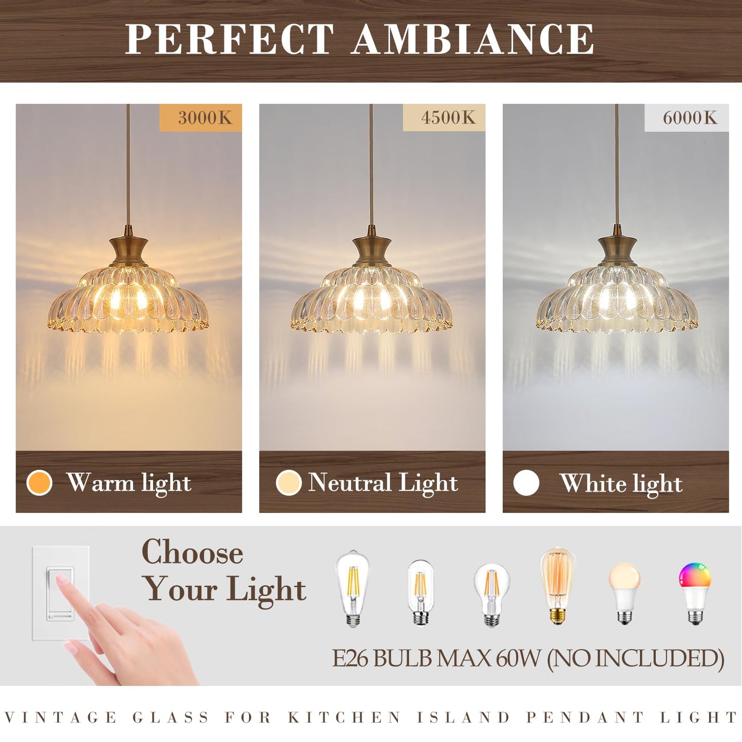 Mgcanyu Amber Glass Pendant Lights  2Pack Brushed Gold Lighting 11.8 Glass Light Fixtures Modern Glass Chandelier Vintage Hanging Ceiling For Kitchen Island Dining Room Restaurant Bedroom Foyer