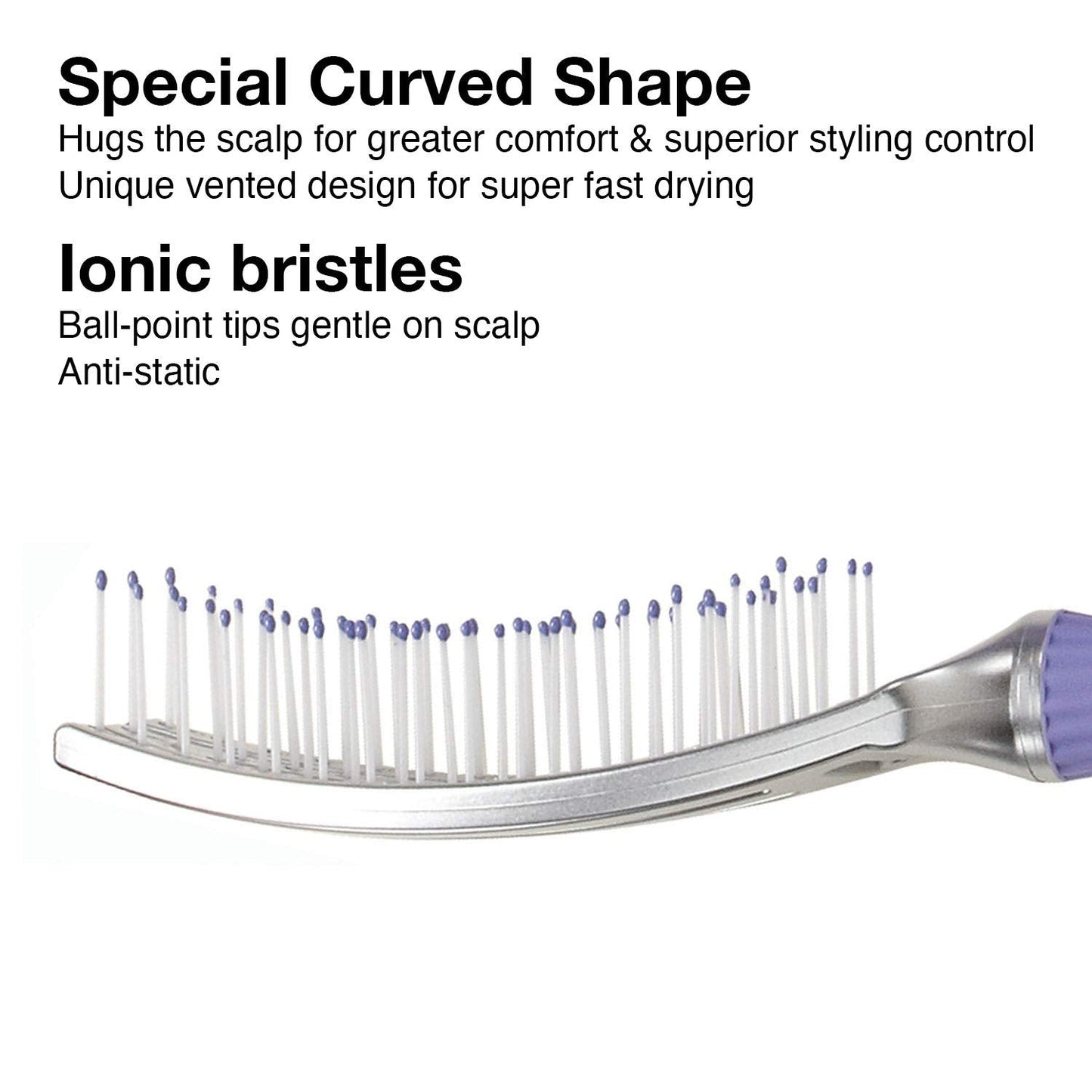 Olivia Garden Finger Brush Scalp-Hugging & Vented Paddle Hair Brush FB-LG (Large)