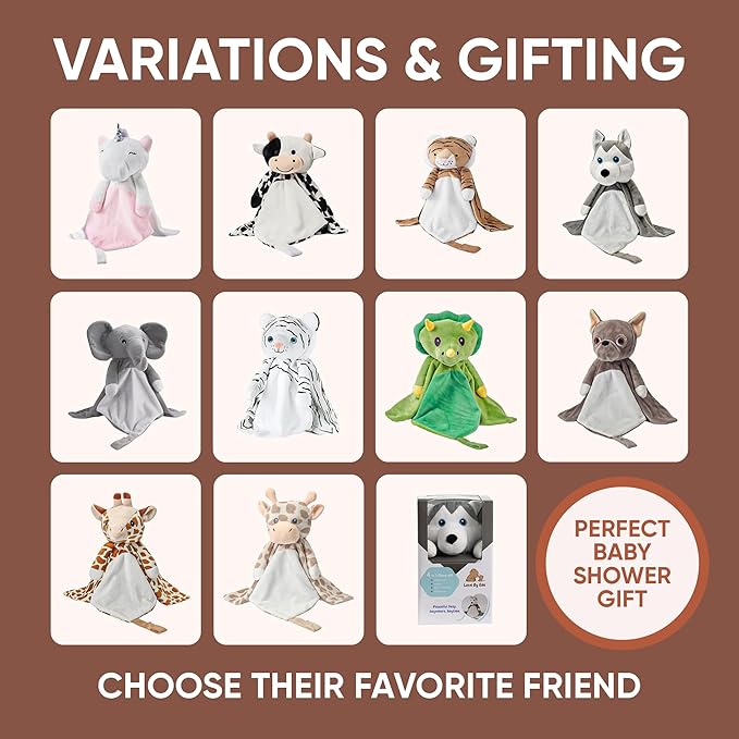 Baby Sleep Soother Taupe Bulldog Plush with Heartbeat & Lullaby Sounds, 4-in-1 Sound Machine, Security Blanket & Pacifier Holder, Baby Registry Essential & Christmas Gift for Newborns & Infants