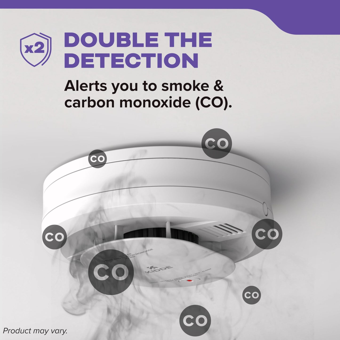 Kidde Smoke & Carbon Monoxide Detector for Home, AA Battery Powered, Voice Alerts, 3-Pack