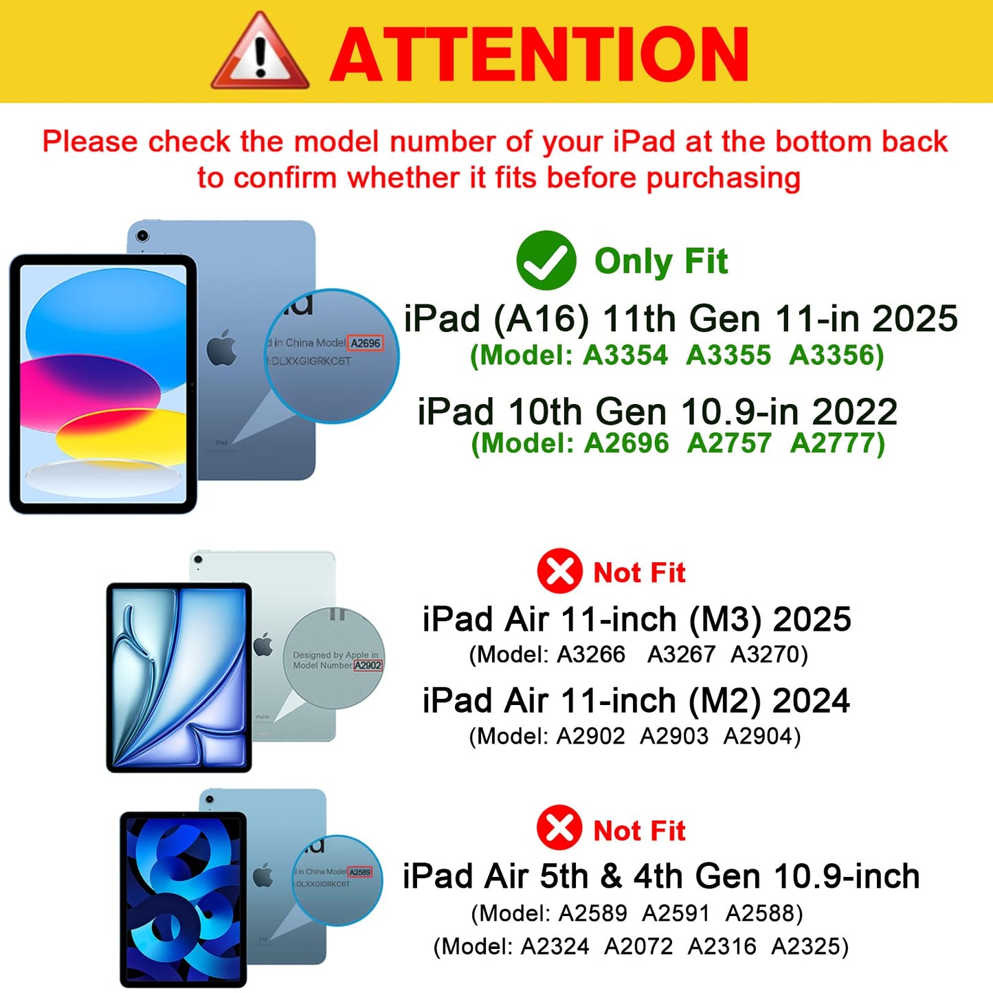 Procase For Ipad (A16) 11Th Generation 11 Inch 2025/10Th Generation 10.9 Inch 2022 Case With Pencil Holder, Hybrid Ipad 11 10 Ca