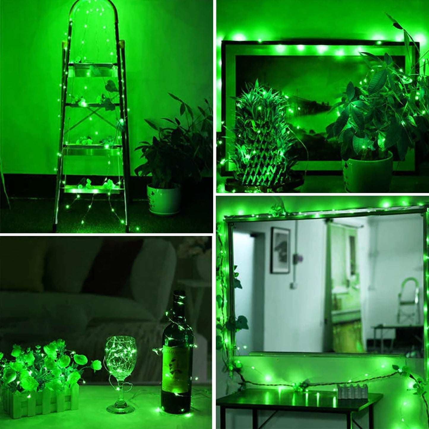 YIQU 3 Pack Battery Operated Fairy Lights, 80 LED, 26 FT, Green, with Remote Control Timer, 8 Modes for Indoor Outdoor Decorations