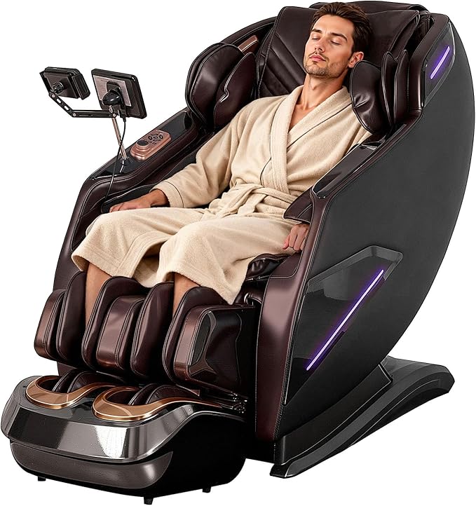 4D Massage Chairs Full Body,Zero Gravity SL-Track Shiatsu Massage Chair Recliner,Core Heating,20 Massage Techniques,Deep Y...
