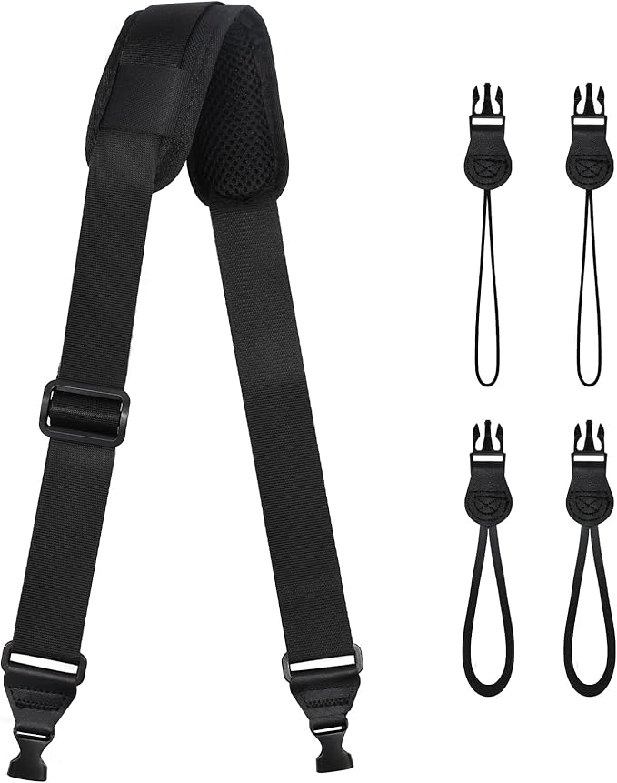 TIMISM Shoulder Strap with Pad, 2 Sets of Quick Release Buckles, Adjustable between 39" to 63", Replacement Comfortable Ne...