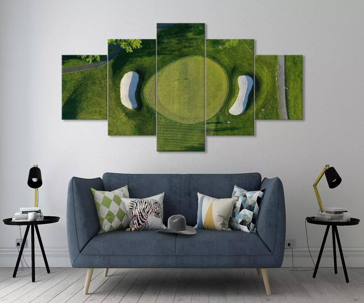 Westchester New York Golf Course Wall Art for Office - Golf Art Wall Decor for Living Room Bedroom Bathroom Home Decorations Framed Artwork Canvas Prints Ready to Hang(60''W x 40''H)