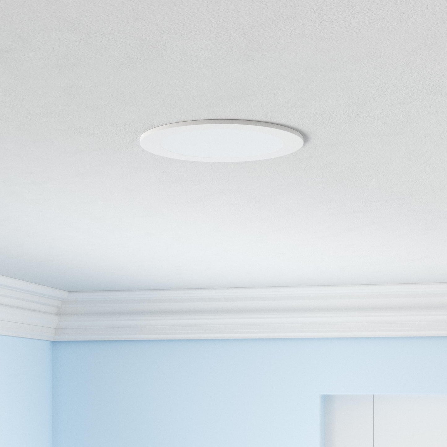 CLOUDY BAY Recessed Lighting 15W Dimmable LED Downlight 6 Inch Ultra Thin IC Rated 3000K/4000K/5000K White, Model LJD