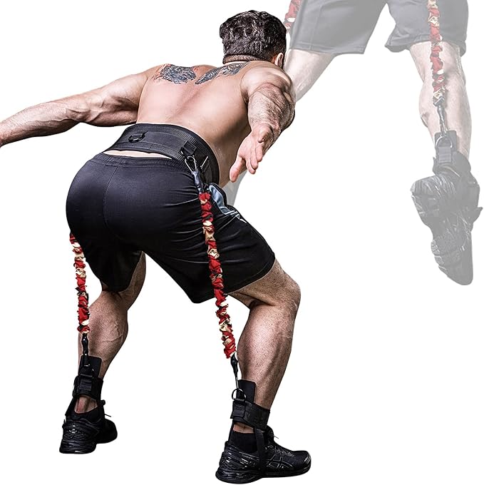INNSTAR Vertical Jump Trainer Leg Strength Resistance Bands Set for Basketball Triple Jump Football Volleyball Training Pr...