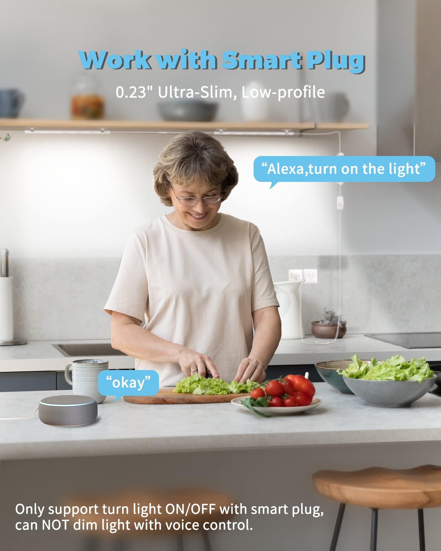 Asoko Home Dimmable Wired Under Cabinet Lighting - 2 Pack Of 12-Inch Daylight 4000K Linkable Usb Led Lights For Kitchen  Desk  Sink  And Workbench