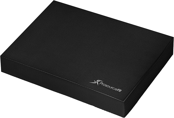 ProsourceFit Exercise Balance Pad, Non-Slip Cushioned Foam Mat & Knee Pad for Fitness and Stability Training, Yoga, Physic...