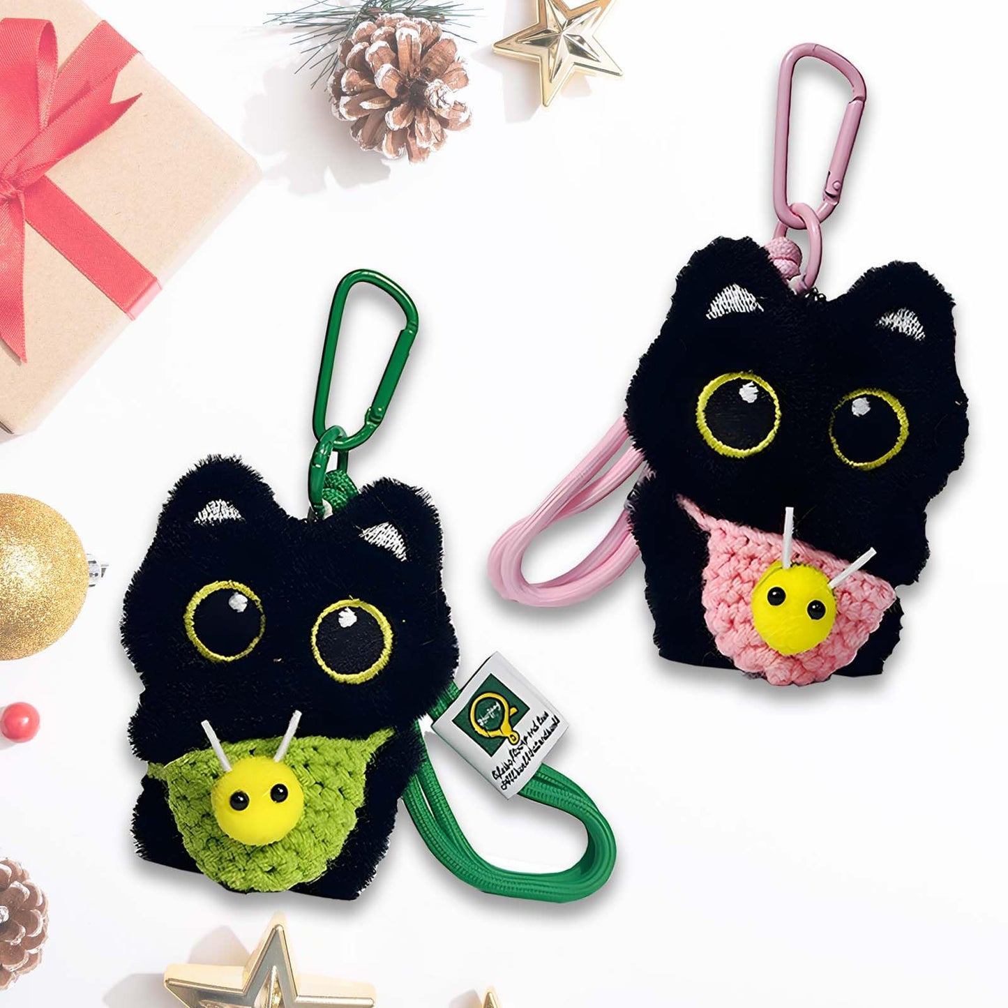Cat Plush Keychain – Funny Animal Keyring Charm for Women,Kids | Car Key Handbag Purse Backpack Decor & Birthday Gift