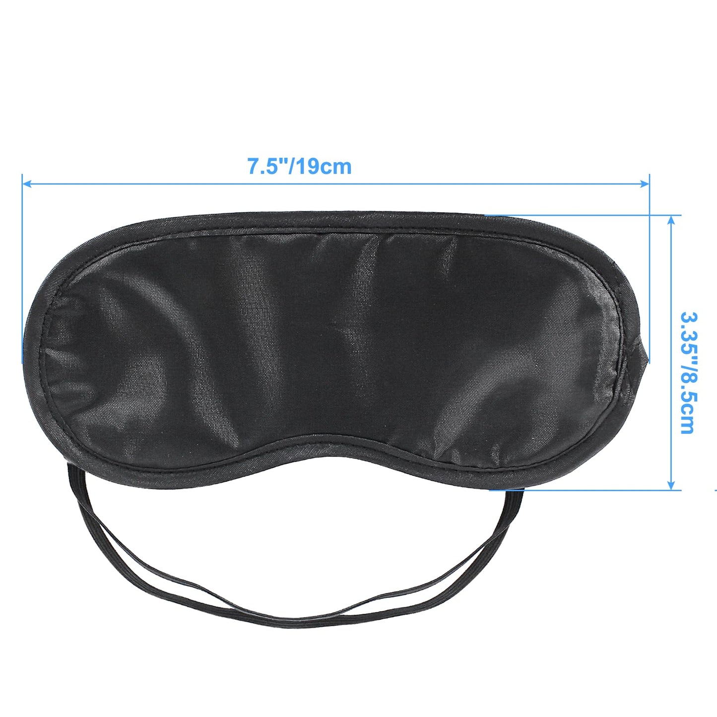 Coufce 12 PCS Satin Games Sleep Mask Eye Mask Sleep Blindfold Men & Women Night Eyeshade Travel Nap Team Building Games(Black)