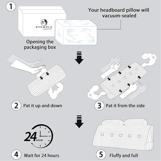 Headboard Wedge Pillow with 2 Pack Neck Roll Pillow Large Headboard Pillow Soft and Supportive Bed Rest Reading Pillows for Sitting in Bed with Removable Cover (Brown, Queen:59x8x20 Inches)