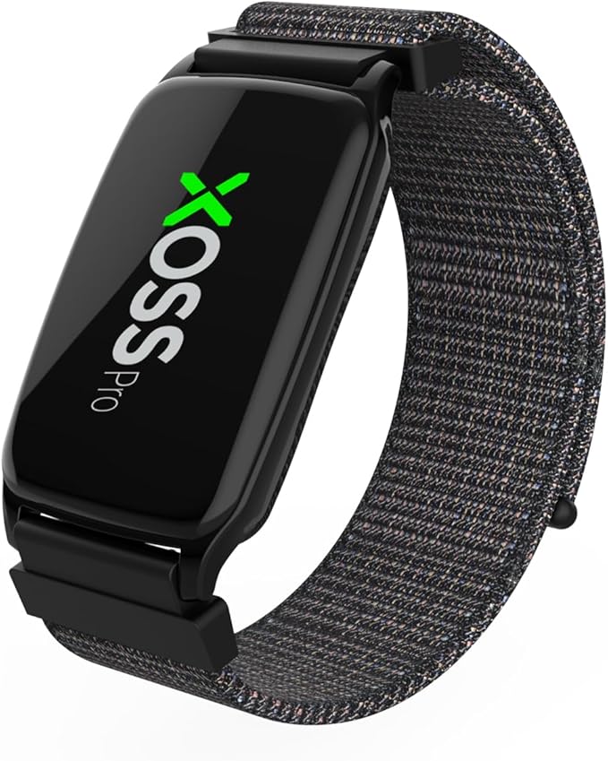 XOSS BBP Heart Rate Monitor Armband with Bluetooth5.0 & ANT+, IPX68 Waterproof & Rechargeable 60Hour Battery Life Monitor ...