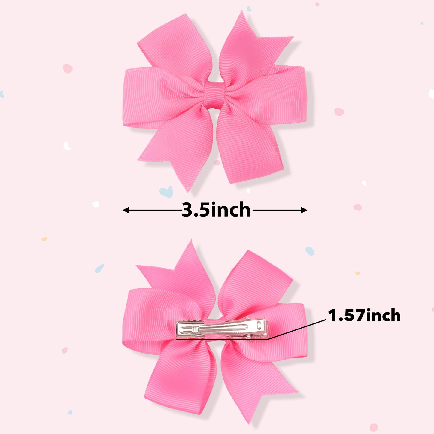 C?LOT 80 Pcs 3.5 Inch Boutique Grosgrain Ribbon Pinwheel Hair Bows Alligator Clips For Girls Toddlers Accessories Teens Gifts In