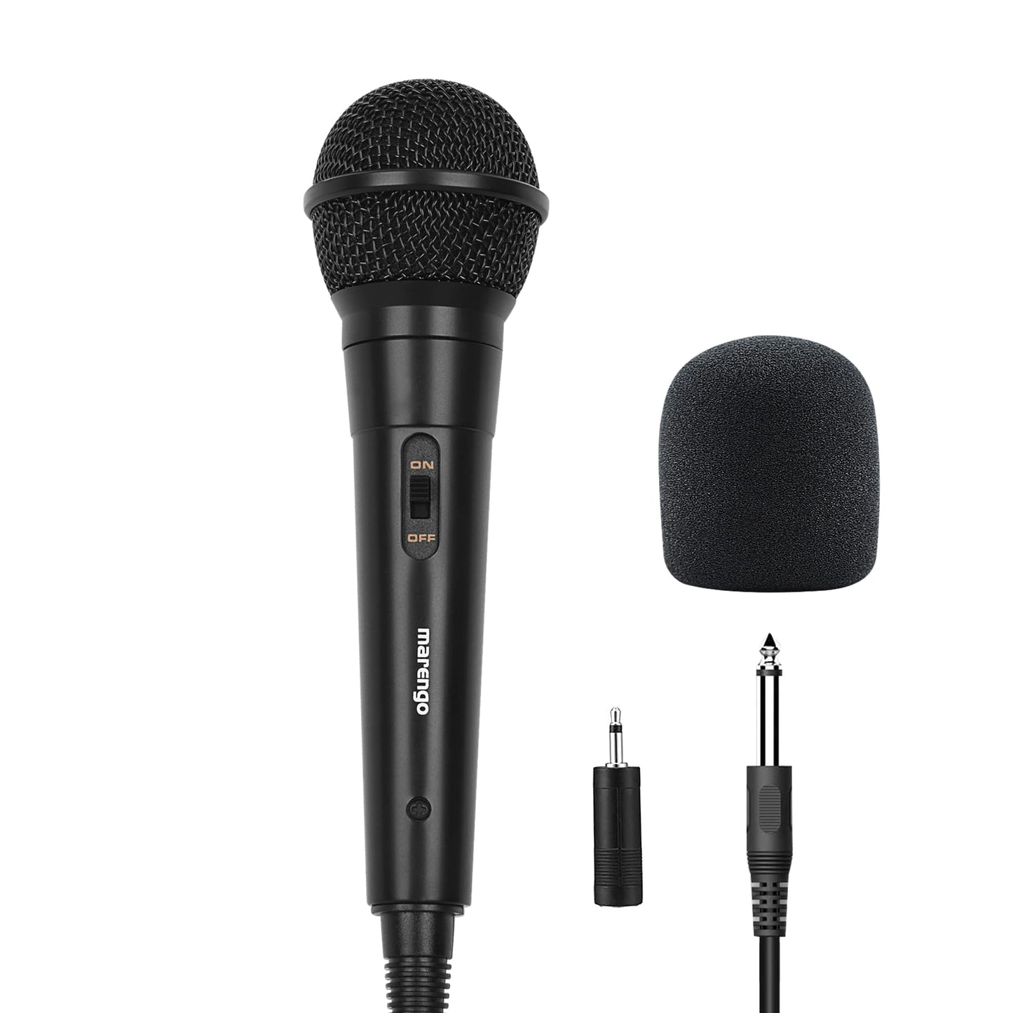 Marengo Handheld Wired Microphone, Cardioid Dynamic Vocal Mic with 13ft Cable and ON/Off Switch, Ideally Suited for Speakers, Ka