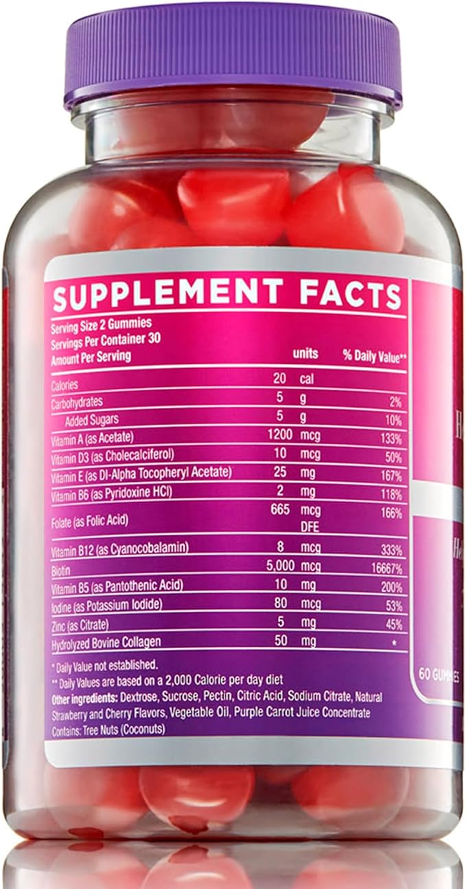 The Mane Choice MANETABOLISM Drops Healthy Hair Vitamins with Collagen (60 Gummies) Hair Skin and Nails Vitamins, Hair Nutrition Supplements for Women & Men for Longer, Thicker and Healthier Hair