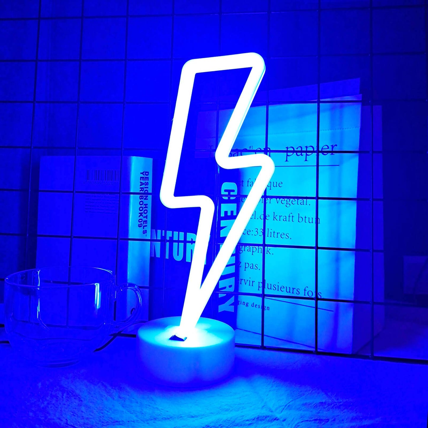 Vifulin Lightning Bolt Neon Sign - Led Room Decor For Teens, Usb/Battery, Blue, Model Qdjznhd.Z003B