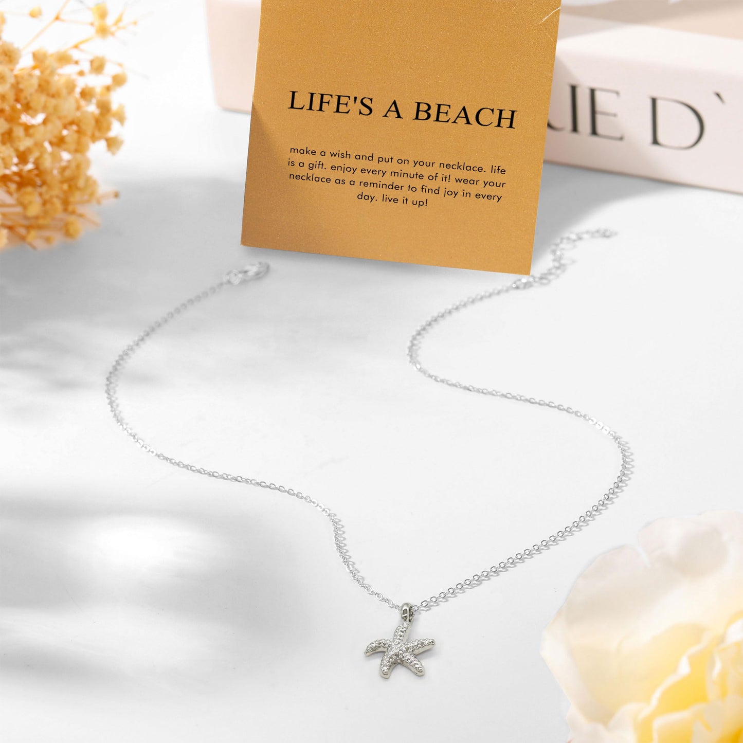Hundred River Friendship Starfish Necklace with Message Card Gift Card (starfish s)