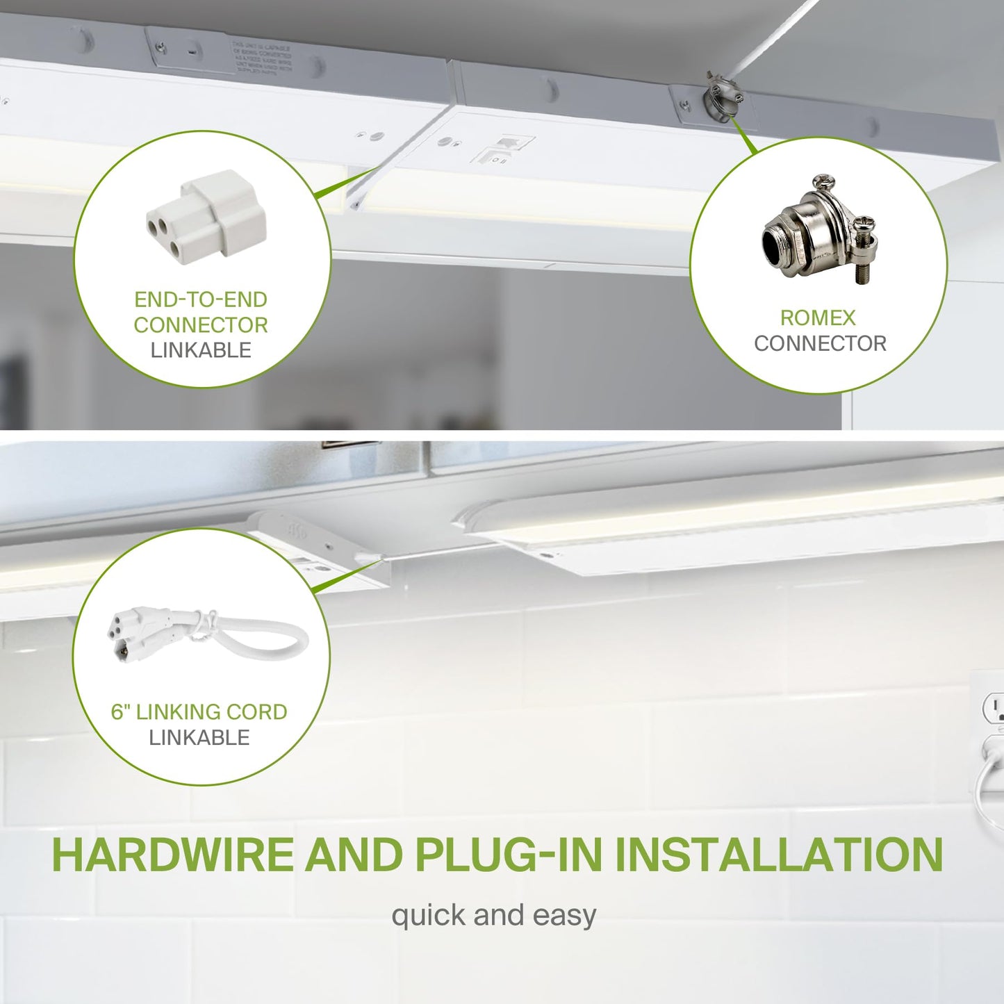 Asd Swivel Led Under Cabinet Light, 32 Inch, 16W, Dimmable, Hardwired/Plug-In, Aluminum Housing, 2700K/3000K/4000