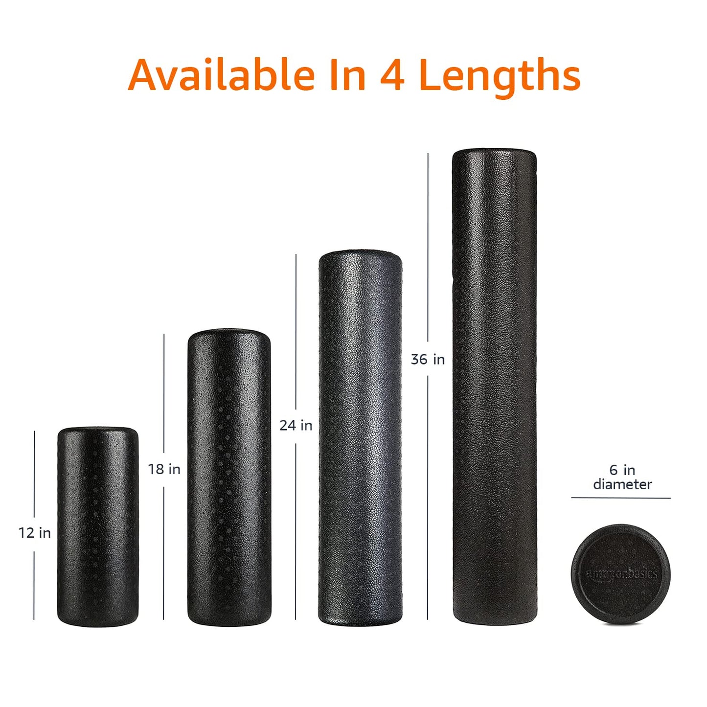 Amazon Basics High Density Foam Roller for Exercise and Recovery, 18 Inches, Blue Speckled