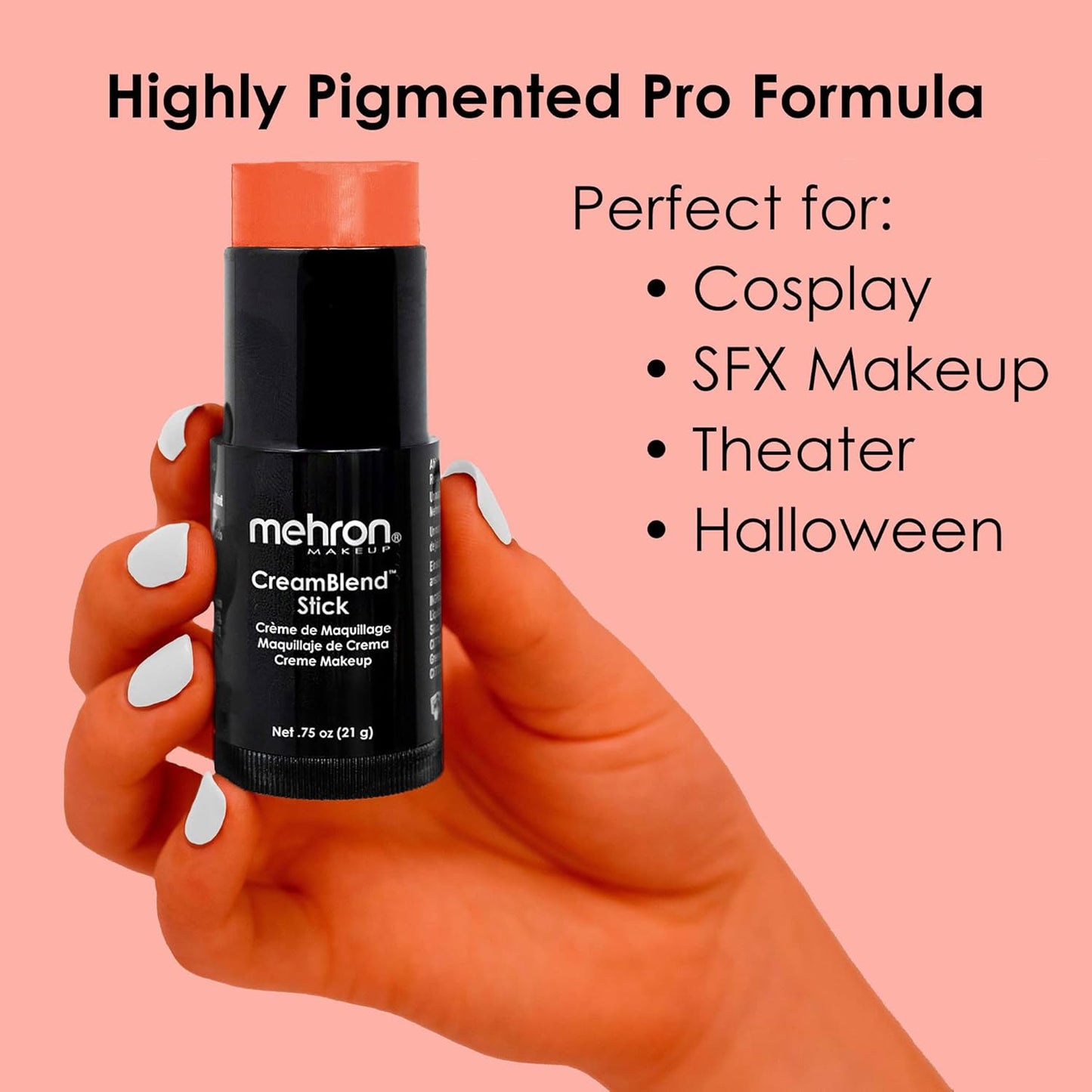 Mehron Makeup CreamBlend Stick | Face Paint, Body Paint, & Foundation Cream Makeup | Body Paint Stick .75 oz (21 g) (Auguste)