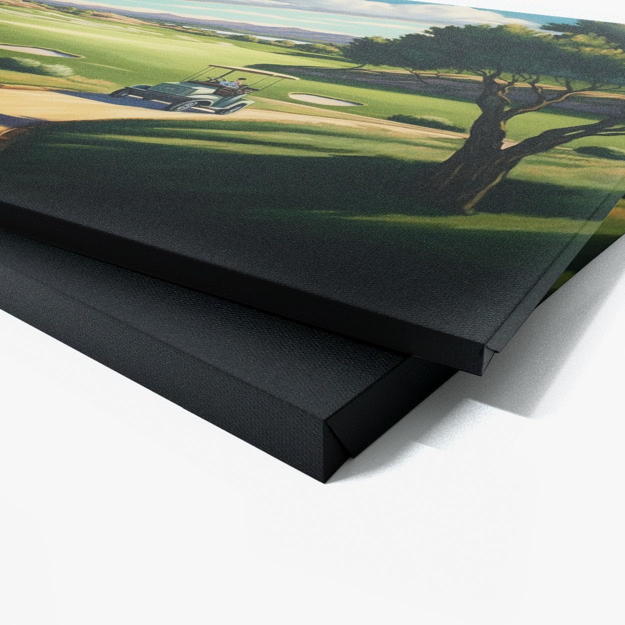 Sense Canvas Golf Cart Fairway Landscape 25 Canvas Art - Home Decor Wall Art Print Poster Painting Medium 24x18 / 1.5"