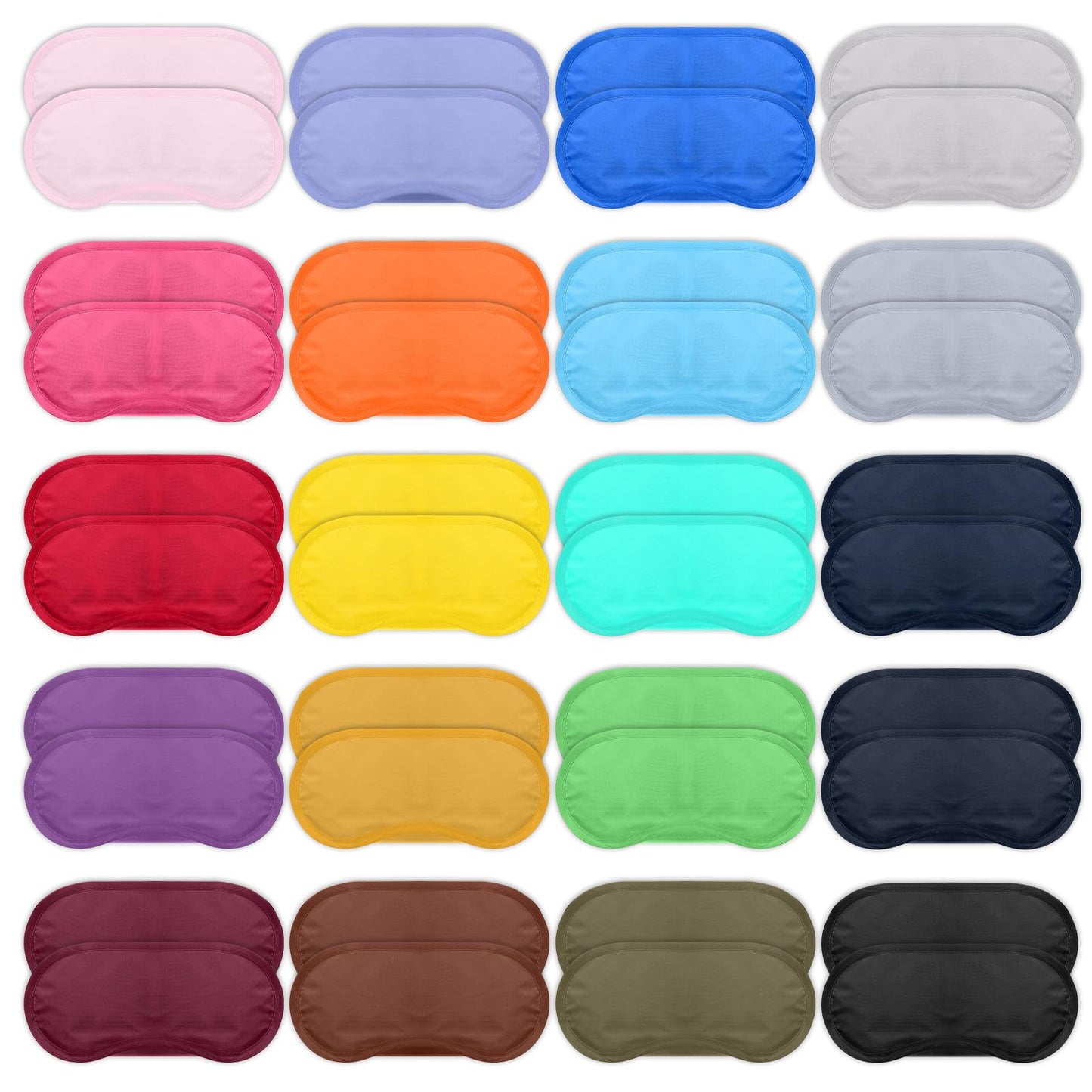 40 Pcs Blindfolds for Party Games, Multi-Color Eye Mask Sleep Masks Bulk with Nose Pad and Adjustable Strap for Women Men 4 Layers Blindfold Sleeping Mask for Team Building