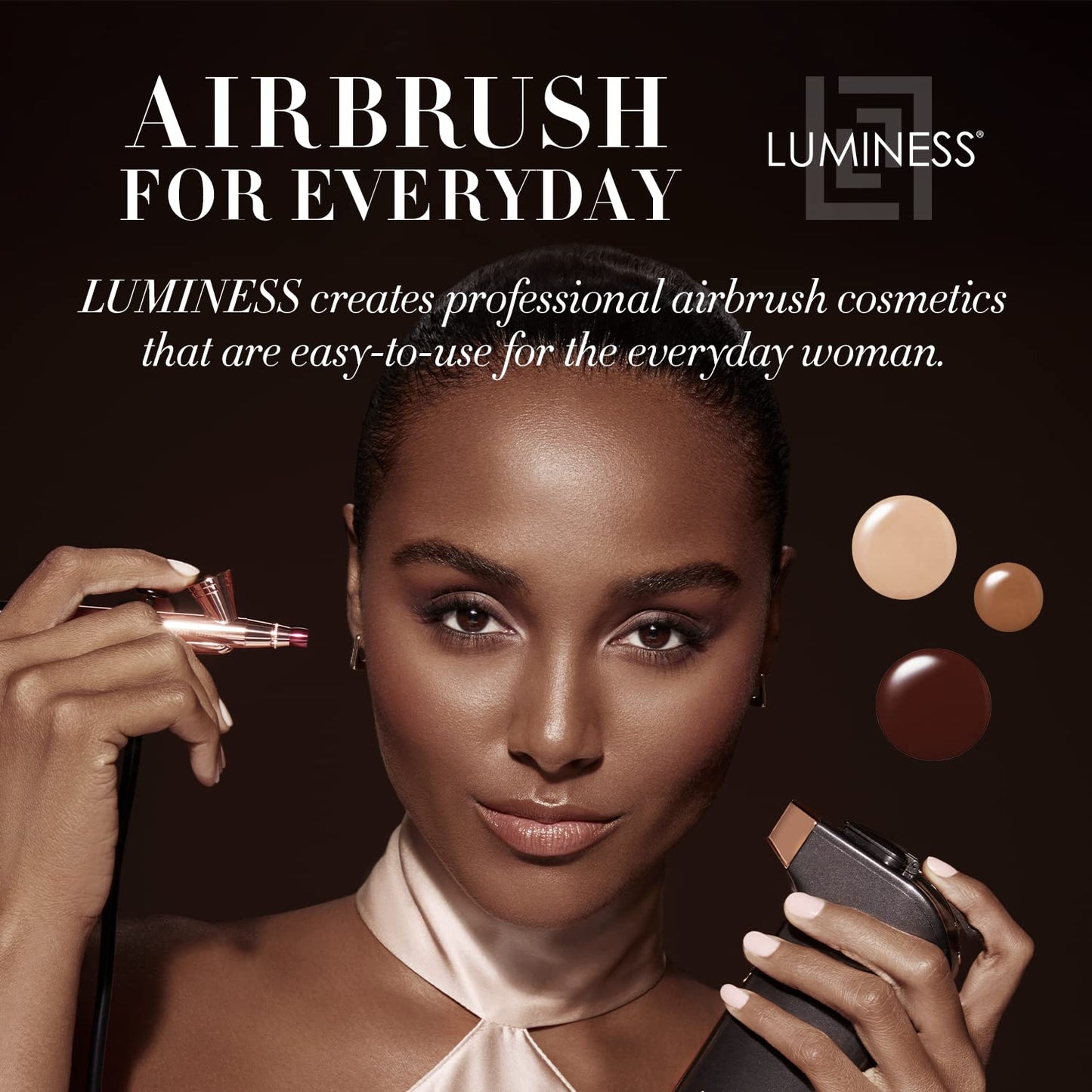 Luminess Air Silk 4-In-1 Airbrush Foundation- Foundation, Shade 160 (.5 Fl Oz) - Sheer to Medium Coverage - Anti-Aging Formula Hydrates and Moisturizes - Professional Makeup Kit for Cordless Air Brush