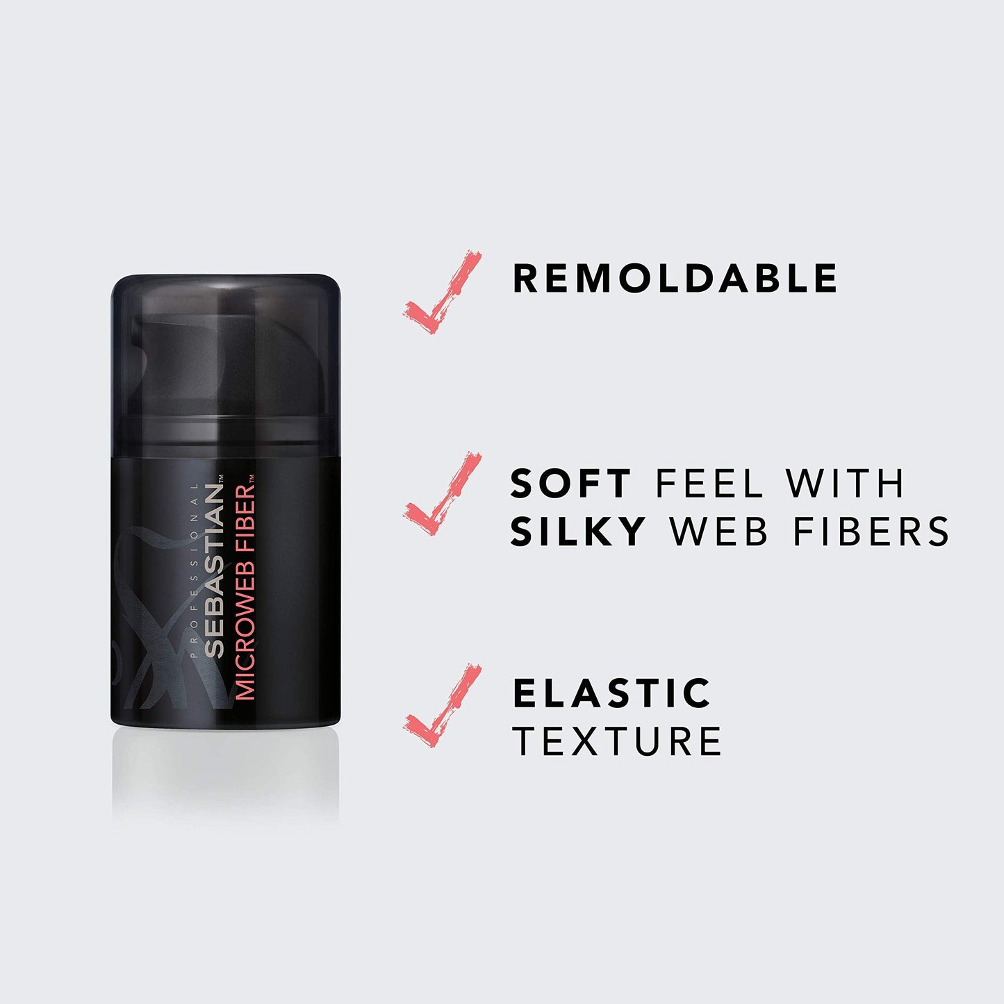Sebastian Professional Microweb Fiber Hair Styling Texturizer | Remoldable, Silky Soft Finish, & Flexible Hold | Travel Size, 1.