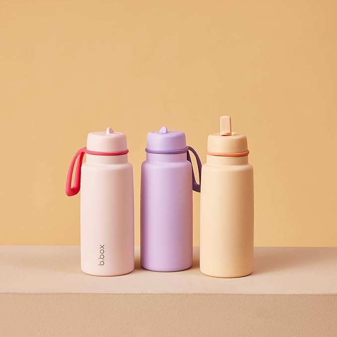 b.box Triple Insulated 34oz Water Bottle w/Stainless Steel Straw. 46 Hours Cold. Leak Proof Tumbler with Lid and Straw for Travel, Gym & School. BPA Free Sports Water Bottles.