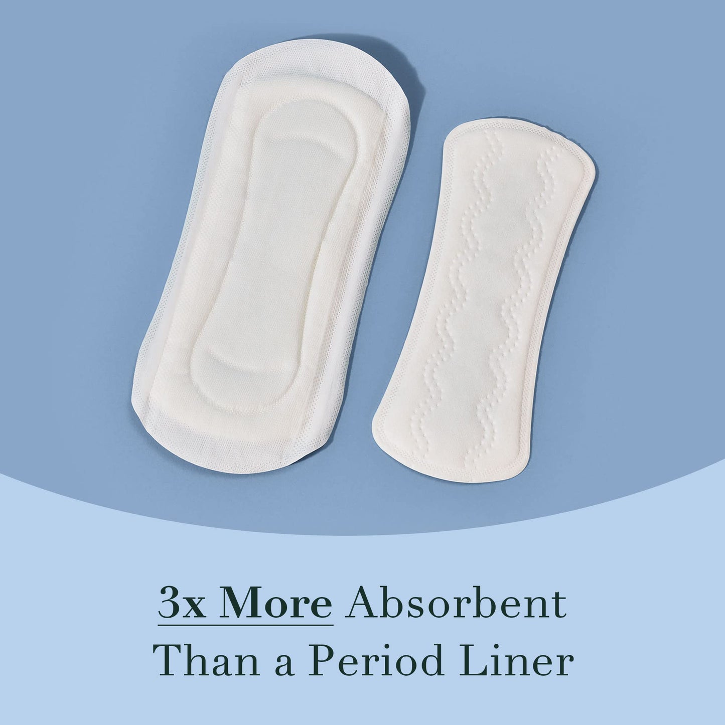 Rael Incontinence Liners for Women, Organic Cotton Cover, Postpartum Essential, Moderate Absorbency, Bladder Control, 4-Layer Core with Leak Guard Technology (Long, 36 Count)