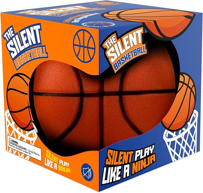 Rzkipdy Silent Basketball Size 5 (27.5") – Not Vacuum Shipped - 2025 Upgraded Airless Soft Foam Ball Soundless for Quiet D...