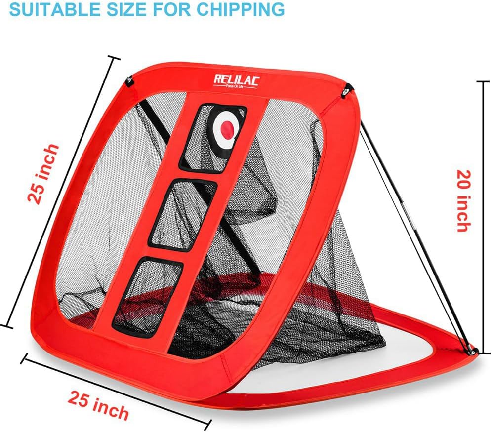 Pop Up Golf Chipping Net - Indoor/Outdoor Golfing Target Accessories for Backyard Accuracy and Swing Practice - Gifts for Men, Dad, Husband, Women, Kid, Golfers