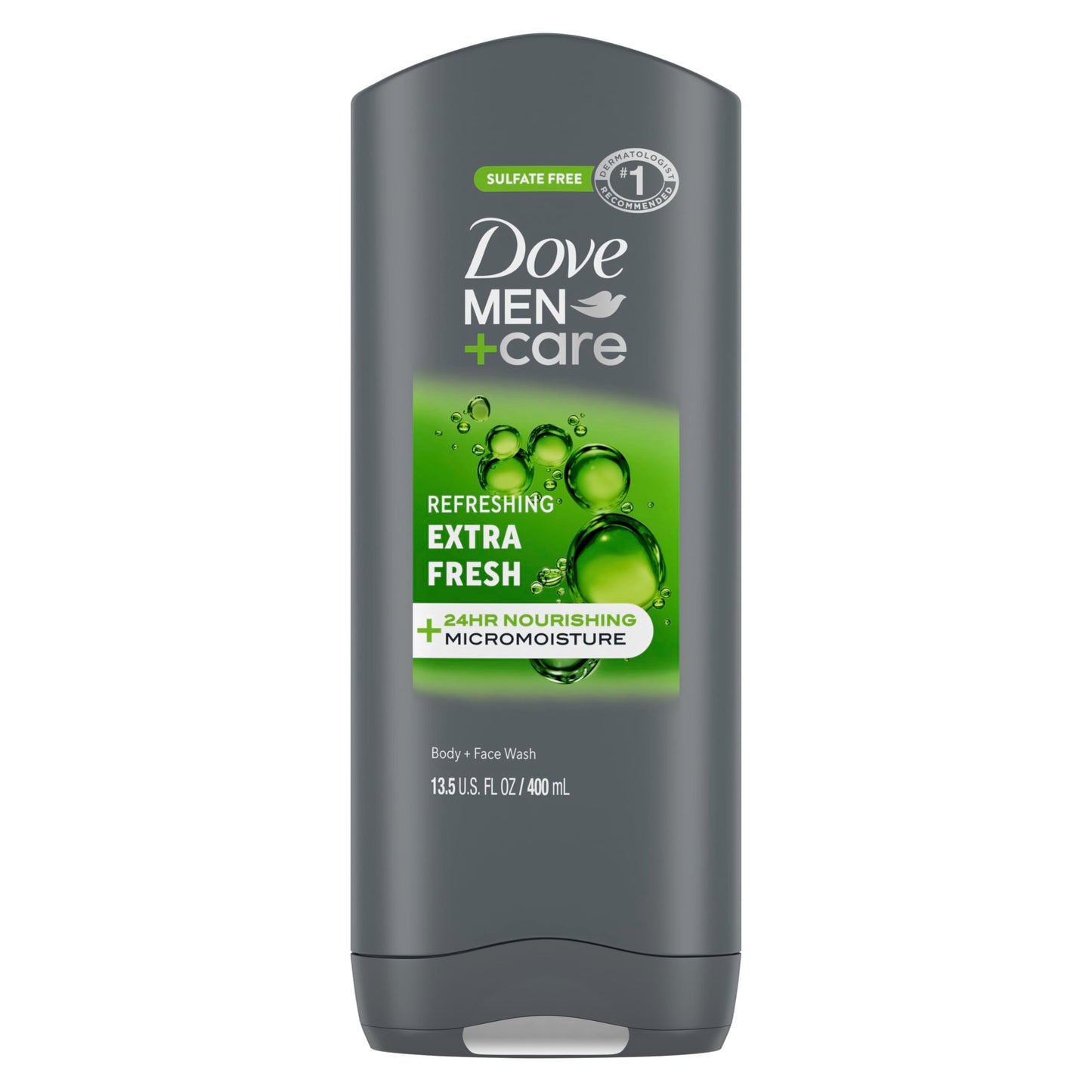 Dove Men+Care Body and Face Wash Refreshing Extra Fresh Body Wash for Men with 24-Hour Nourishing Micromoisture Technology 13.5