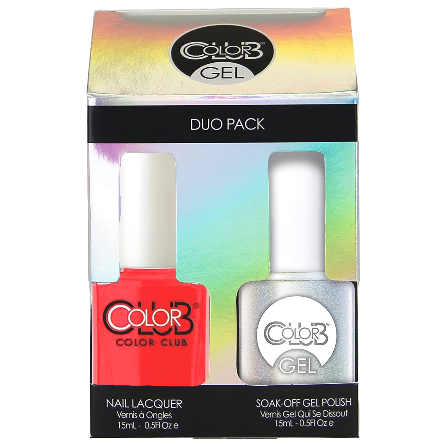 Color Club Flushed Color Club Gel + Lacquer Duo Includes 1 Each Of 05gelnr15 and 05anr15, 0.5 fluid_ounces