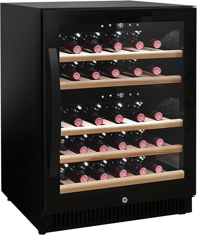 CT Copper Tailor 40 Bottles Outdoor Wine Cooler,Dual Zone Wine Fridge,Freestanding or Built-In Installation,LED Touch Control, for Home,Office,Bar,3.9 Cu.Ft