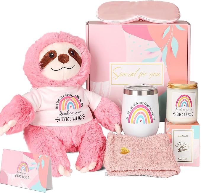 Get Well Soon Gifts for Teenage Girl Feel Better Baskets Teenage Sympathy Birthday Sloth Gift for Women Girls Teenage