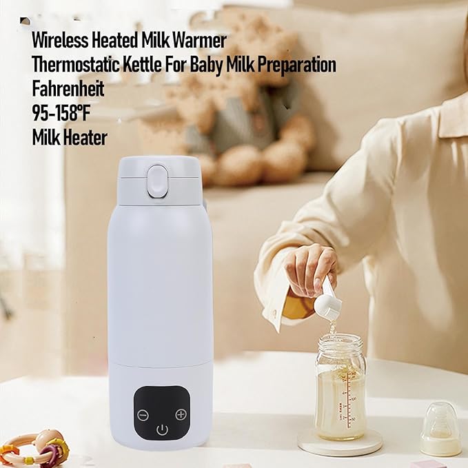 Fockety Baby Milk Warmer, 500ML Large Capacity Portable Bottle Warmer Leakage Travel Baby Milk Heater for Breastmilk and Formula